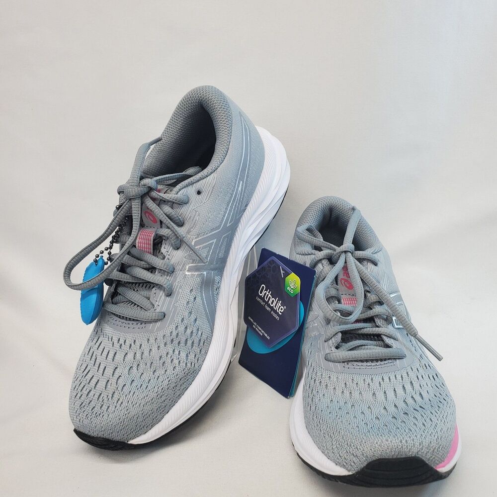 Asics Gel Excite 7 Womens Running Sneakers Size 6 Gray Pink AmpliFoam Shoes NEW
